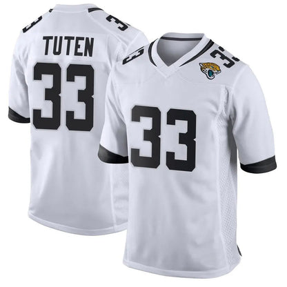J.Jaguars #33 Bhayshul Tuten Player White Home Game Football Jerseys