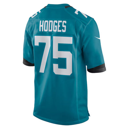J.Jaguars #75 Cooper Hodges Player Teal Home Game Football Jerseys