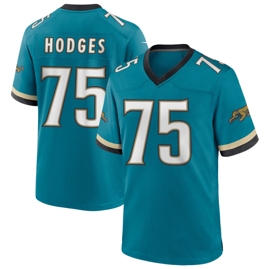 J.Jaguars #75 Cooper Hodges Player Teal Prowler Throwback Football Jerseys