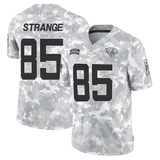 J.Jaguars #85 Brenton Strange Player Arctic Camo Salute to Service Limited Football Jerseys