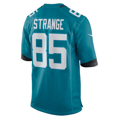 J.Jaguars #85 Brenton Strange Player Teal Home Game Football Jerseys