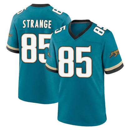 J.Jaguars #85 Brenton Strange Player Teal Prowler Throwback Game Football Jerseys