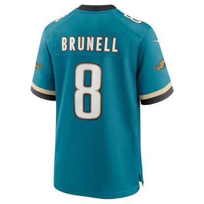 J.Jaguars #8 Mark Brunell Retired Player Game Jersey - Teal Football Jerseys