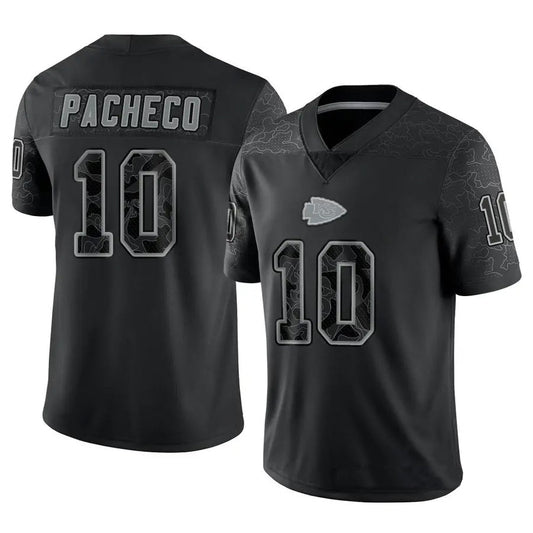 KC.Chiefs #10 Isiah Pacheco Player Black RFLCTV Limited Football Jerseys