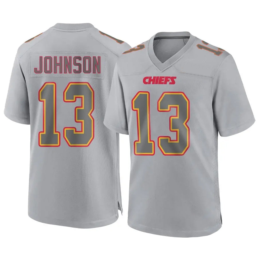 KC.Chiefs #13 Nazeeh Johnson Player Gray Fashion Game Football Jerseys