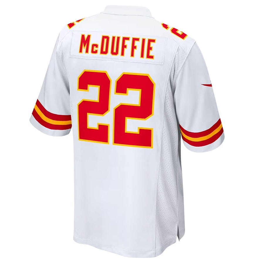 KC.Chiefs #22 Trent McDuffie Player White Home Game Football Jerseys