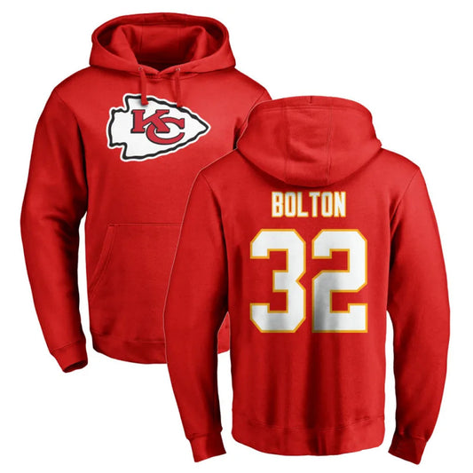 KC.Chiefs #32 Nick Bolton Player Red Pullover Hoodies Football Jerseys