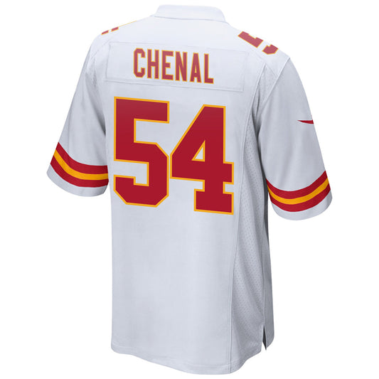 KC.Chiefs #54 Leo Chenal Player White Home Game Football Jerseys