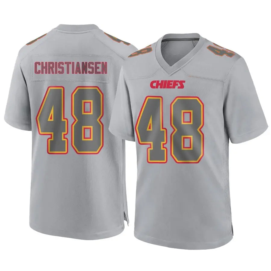 KC.Chiefs #48 Cole Christiansen Player Gray Fashion Game Football Jerseys