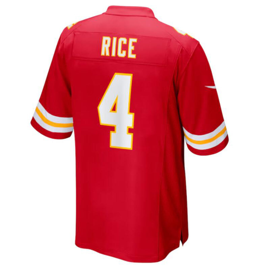 KC.Chiefs #4 Rashee Rice Player Red Home Game Stitched Football Jerseys