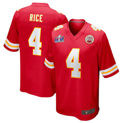 KC.Chiefs #4 Rashee Rice Player Red Home Game Stitched Football Jerseys