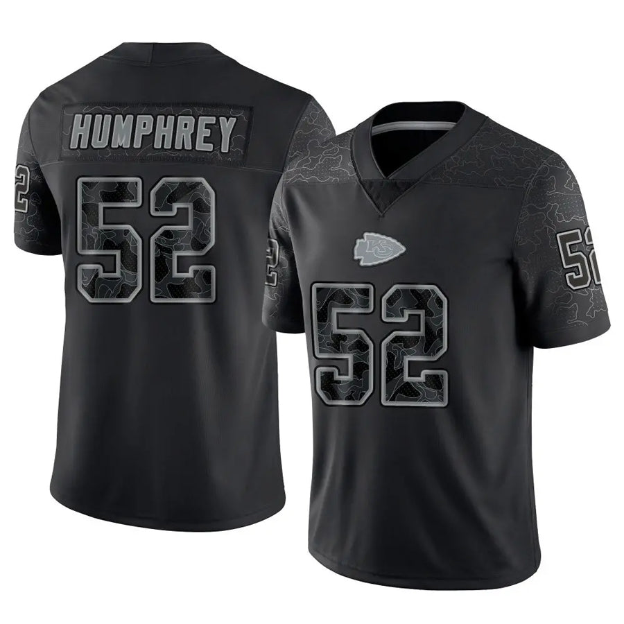 KC.Chiefs #52 Creed Humphrey Player Black RFLCTV Limited Football Jerseys