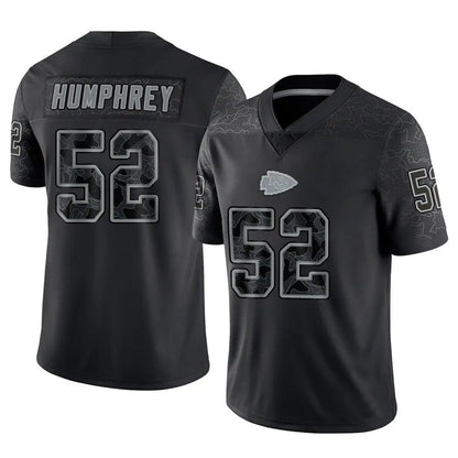 KC.Chiefs #52 Creed Humphrey Player Black RFLCTV Limited Football Jerseys