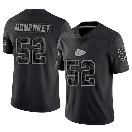 KC.Chiefs #52 Creed Humphrey Player Black RFLCTV Limited Football Jerseys