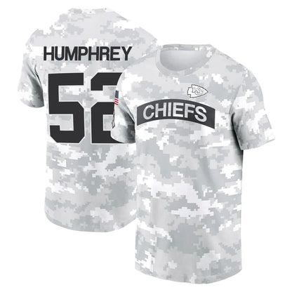 KC.Chiefs #52 Creed Humphrey Player Salute to Service Hoodies & T-Shirts Football Jerseys