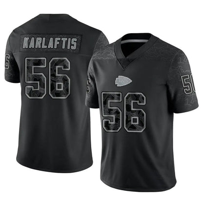 KC.Chiefs #56 George Karlaftis Player Black RFLCTV Limited Football Jerseys