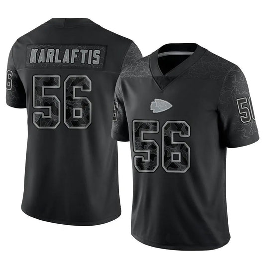 KC.Chiefs #56 George Karlaftis Player Black RFLCTV Limited Football Jerseys