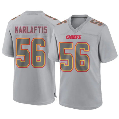 KC.Chiefs #56 George Karlaftis Player Gray Limited Game Football Jerseys