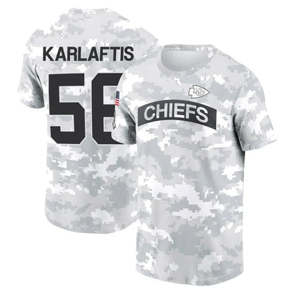 KC.Chiefs #56 George Karlaftis Player Salute to Service Hoodies & T-Shirts Football Jerseys