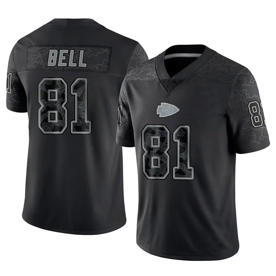 KC.Chiefs #81 Blake Bell Player Black RFLCTV Limited Football Jerseys
