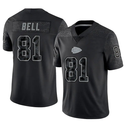 KC.Chiefs #81 Blake Bell Player Black RFLCTV Limited Football Jerseys