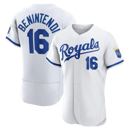 KC.Royals #16 Andrew Benintendi Player White Elite Baseball Jerseys