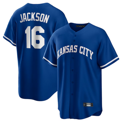 KC.Royals #16 Bo Jackson Player White Home Limited Baseball Jerseys