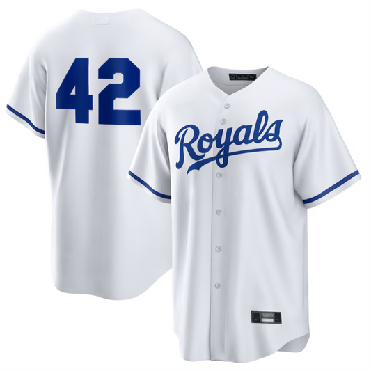 KC.Royals #42 Player Gray Road Elite Baseball Jerseys