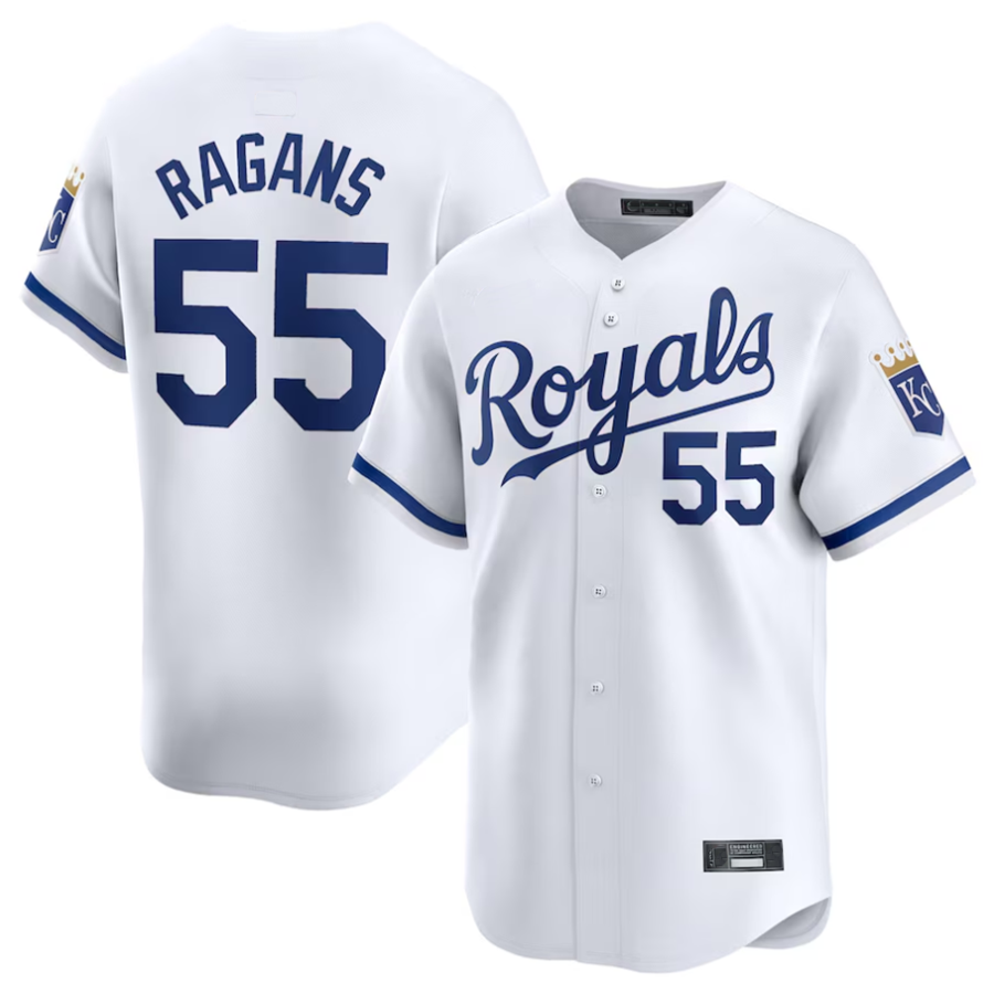 KC.Royals #55 Cole Ragans Player White Home Limited Baseball Jerseys