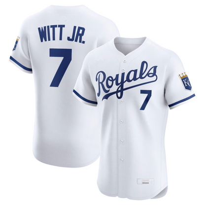 KC.Royals #7 Bobby Witt Jr. Player White Home Elite Baseball Jerseys