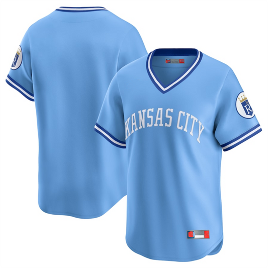 KC.Royals Blank Player Light Blue Cooperstown Collection Limited Baseball Jerseys