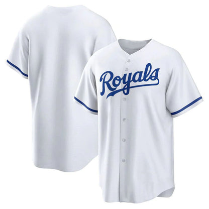 KC.Royals White Home Blank Replica Player Baseball Jerseys