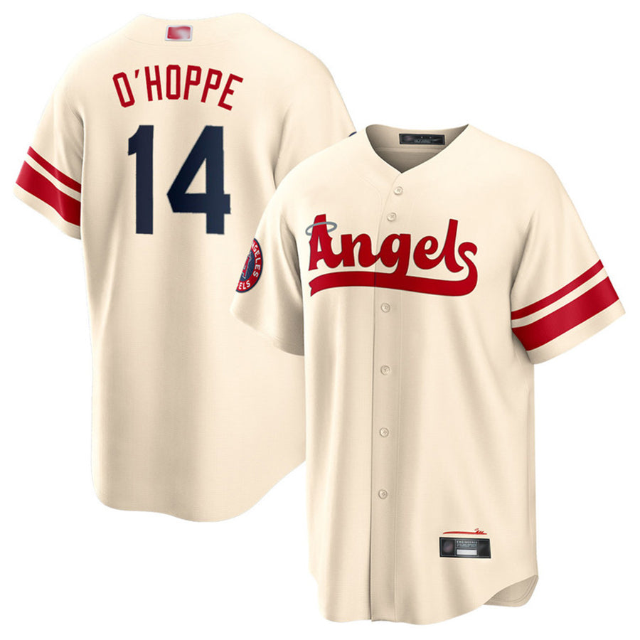 LA.Angels #14 Logan O'Hoppe Player Cream City Connect Replica Baseball Jerseys