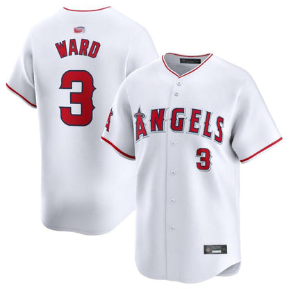 LA.Angels #3 Taylor Ward Player White Home Limited Baseball Jerseys