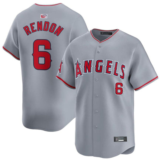 LA.Angels #6 Anthony Rendon Player Gray Home Limited Baseball Jerseys