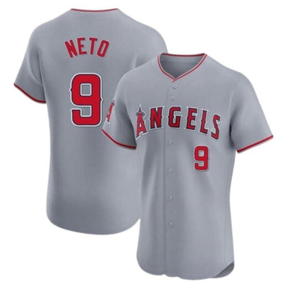 LA.Angels #9 Zach Neto Player Gray Home Limited Elite Baseball Jerseys