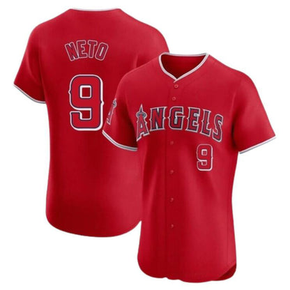 LA.Angels #9 Zach Neto Player Red Home Limited Elite Baseball Jerseys