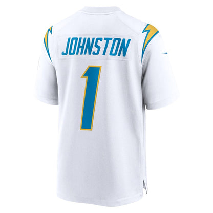 LA.Chargers #1 Quentin Johnston Player White Home Game Football Jerseys