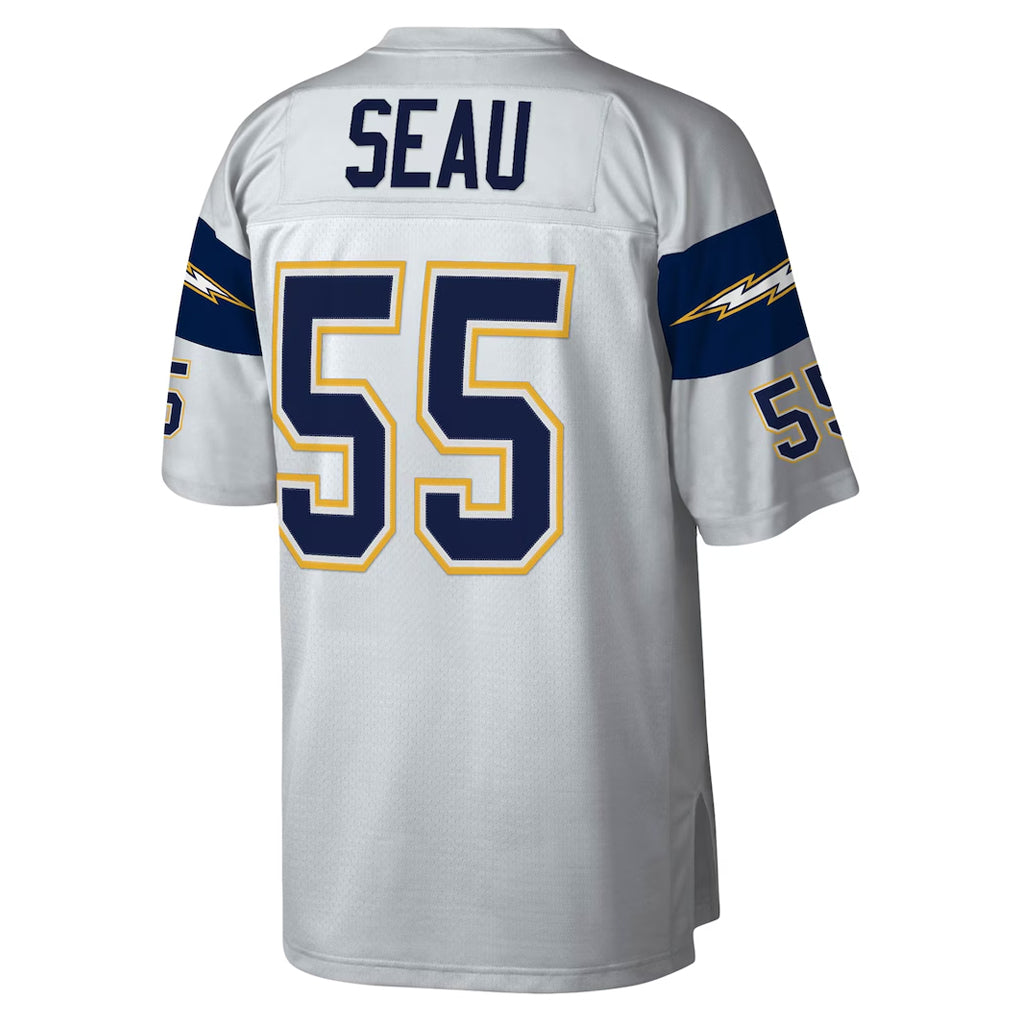 LA.Chargers #55 Junior Seau Player Mitchell & Ness White Legacy Replica Football Jerseys
