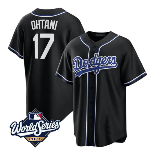 LA.Dodgers #17 Shohei Ohtani Player 2025 World Series Black Home Game Baseball Jerseys