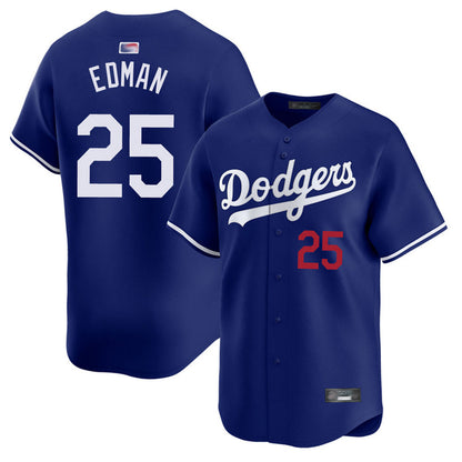 LA.Dodgers #25 Tommy Edman Player Royal Home Limited Baseball Jerseys