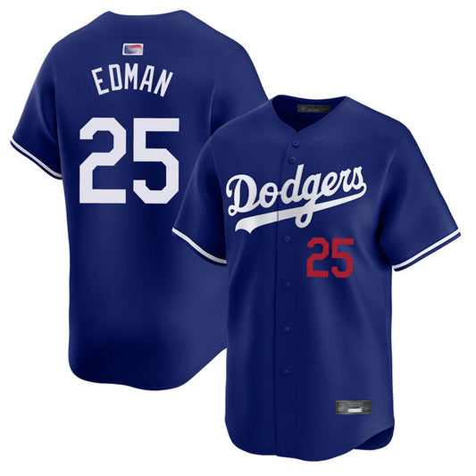 LA.Dodgers #25 Tommy Edman Player Royal Home Limited Baseball Jerseys