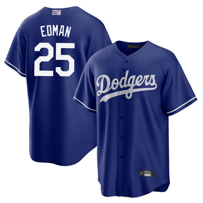 LA.Dodgers #25 Tommy Edman Player Royal Home Replica Baseball Jerseys