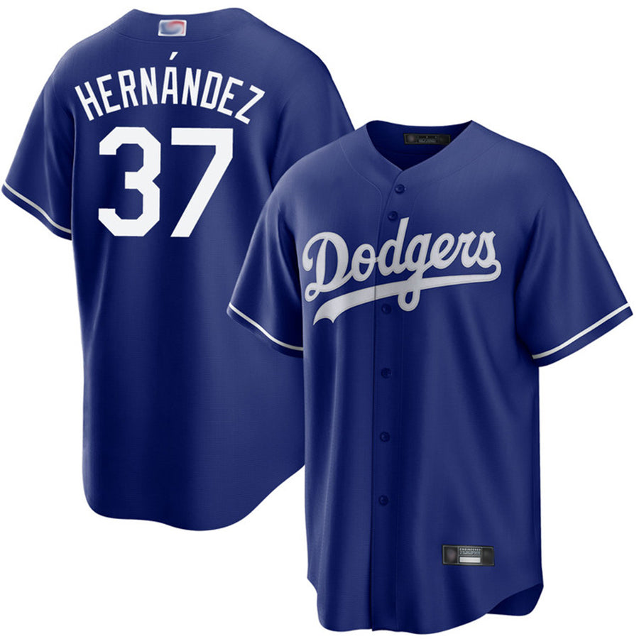 LA.Dodgers #37 Teoscar Hernandez Player Royal Home Replica Baseball Jerseys