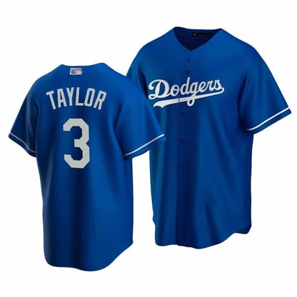 LA.Dodgers #3 Chris Taylor Player Royal Game Baseball Jerseys