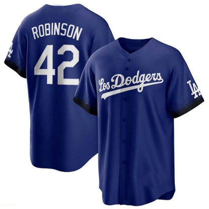 LA.Dodgers #42 Jackie Robinson City Connect Replica Player Royal Baseball Jerseys