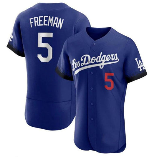 LA.Dodgers #5 Freddie Freeman Player City Connect Royal Elite Baseball Jerseys