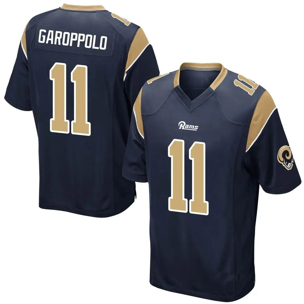 LA.Rams #11 Jimmy Garoppolo Player Navy Home Game Football Jerseys