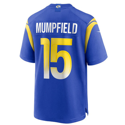 LA.Rams #15 Konata Mumpfield Player Royal Home Game Football Jerseys