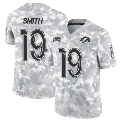 LA.Rams #19 Xavier Smith Player Arctic Camo Salute to Service Limited Football Jerseys